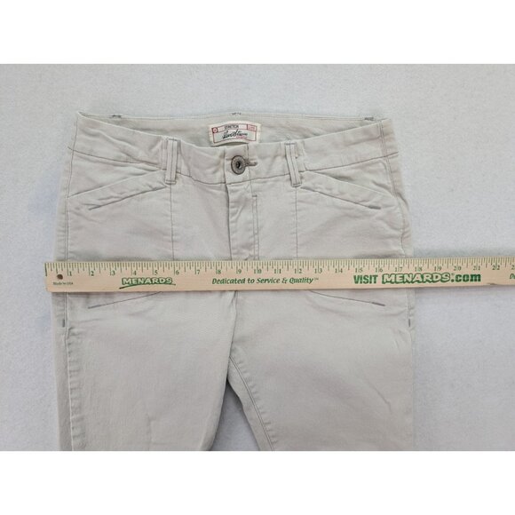 Levi Strauss Signature Women's Jeans Size 10 Flared Beige Khaki Stretch - Picture 9 of 16